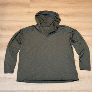 Anetik Fuse Henley Hoody - Size L - Dark Olive Heathered Color